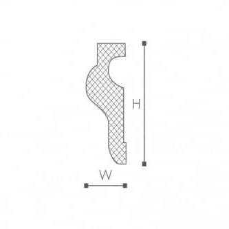 Ancadrament ferestre și uși exterior MA13 poliuretan 140x50x2000 mm
