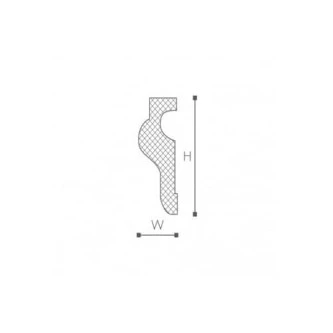 Ancadrament ferestre și uși exterior MA13 poliuretan 140x50x2000 mm