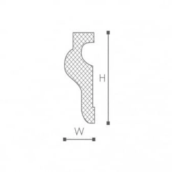 Ancadrament ferestre și uși exterior MA13 poliuretan 140x50x2000 mm Ancadrament ferestre și uși exterior MA13 poliuretan 140x50x2000 mm