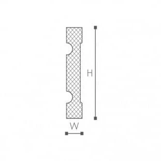 Ancadrament ferestre și uși exterior MA22 poliuretan 150x30x2000 mm