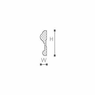 Ancadrament ferestre și uși exterior NA poliuretan 70x20x2000 mm
