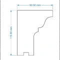 Solbanc decorativ fereastra NS110 115 x 90 x 2000 mm