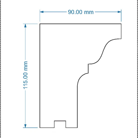 Solbanc decorativ fereastra NS110 115 x 90 x 2000 mm