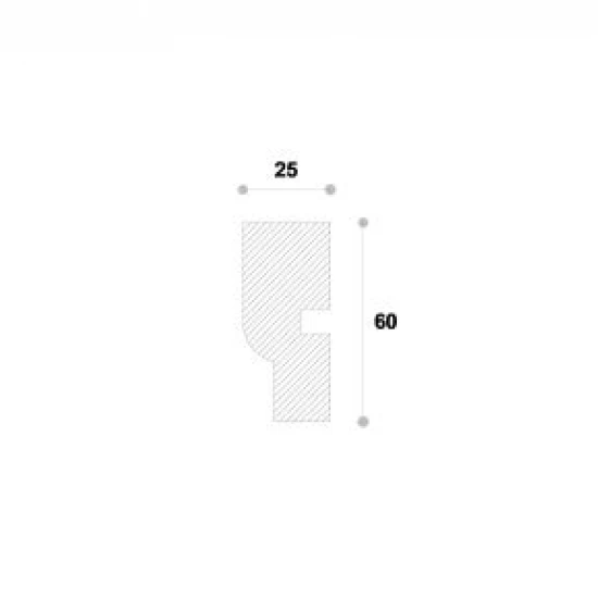 Ancadrament fereastră exterior NA101 polistiren 60x25x2000 mm