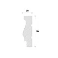 Ancadrament fereastră exterior NA102 polistiren 95x30x1250 mm