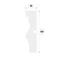 Ancadrament fereastră exterior NA104 polistiren 120x30x2000 mm