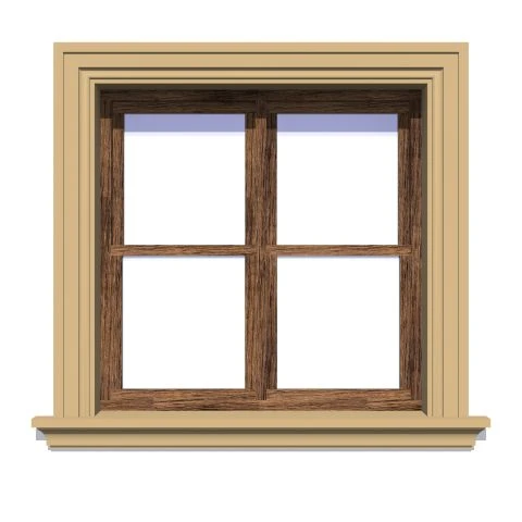 Ancadrament decorativ fereastră exterior NA105 polistiren 175x40x2000 mm