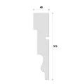 Ancadrament decorativ fereastră exterior NA105 polistiren 175x40x2000 mm