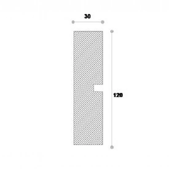 Ancadrament fereastră exterior NA108 polistiren 120x30x2000 mm