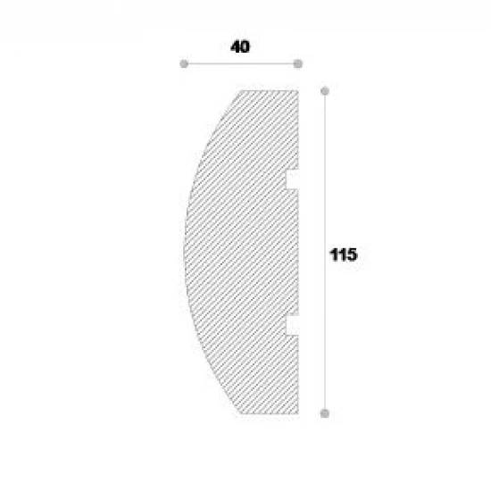 Ancadrament fereastră exterior NA109 polistiren 115x40x2000 mm