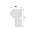 Ancadrament fereastră exterior NA110 polistiren 90x55x1250 mm