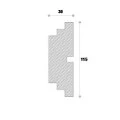 Ancadrament fereastră exterior NA113 polistiren 110x35x2000 mm