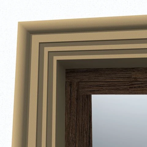 Ancadrament fereastră exterior NA116 polistiren 115x40x1250 mm