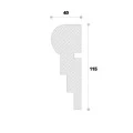 Ancadrament fereastră exterior NA116 polistiren 115x40x1250 mm