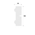 Ancadrament fereastră exterior NA122 polistiren 100x35x2000 mm