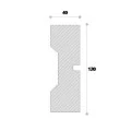 Ancadrament fereastră exterior NA125 polistiren 120x40x2000 mm