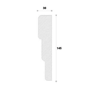 Ancadrament fereastră exterior NA132 polistiren 145x30x1250 mm
