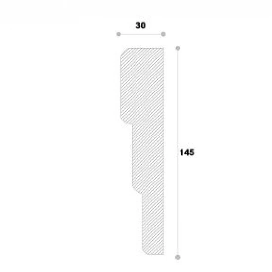 Ancadrament fereastră exterior NA132 polistiren 145x30x1250 mm