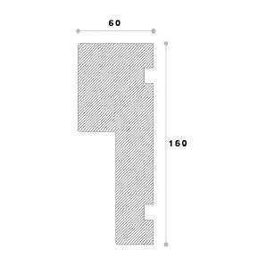 Ancadrament fereastră exterior NA134 polistiren 160x60x2000 mm