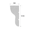 Ancadrament fereastră exterior NA137 polistiren 120x50x2000 mm