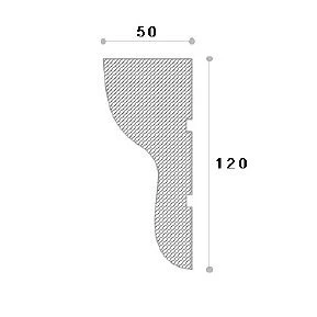 Ancadrament fereastră exterior NA137 polistiren 120x50x2000 mm
