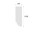 Ancadrament fereastră exterior NA145 polistiren 100x30x2000 mm