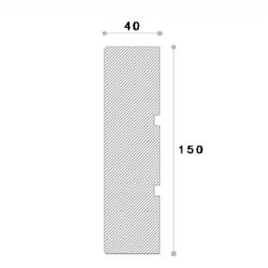 Ancadrament fereastră exterior NA161 polistiren 150x40x2000 mm