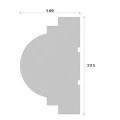 Ancadrament fereastră exterior NA173 polistiren 225x140x2000 mm