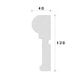 Ancadrament fereastră exterior NA186 polistiren 120x40x2000 mm