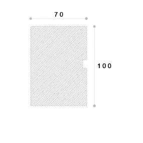 Ancadrament fereastră exterior NA190 polistiren 100x70x2000 mm
