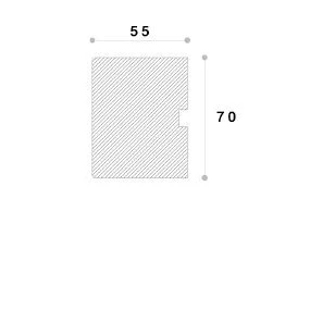 Ancadrament fereastră exterior NA191 polistiren 70x55x2000 mm