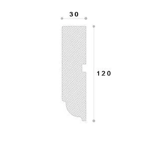 Ancadrament fereastră exterior NA194 polistiren 120x30x2000 mm