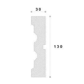 Ancadrament fereastră exterior NA211 polistiren 130x30x2000 mm