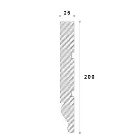 Ancadrament fereastră exterior NA223 polistiren 200x25x2000 mm