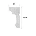 Ancadrament fereastră exterior NA225 polistiren 105x54x2000 mm
