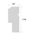 Ancadrament fereastră exterior NA227 polistiren 130x55x2000 mm
