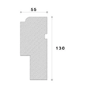 Ancadrament fereastră exterior NA227 polistiren 130x55x2000 mm