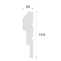 Ancadrament fereastră exterior REMA1 polistiren 140x30x2000 mm
