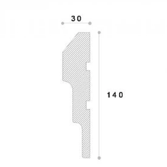 Ancadrament fereastră exterior REMA1 polistiren 140x30x2000 mm