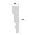 Ancadrament fereastră exterior REMA10 polistiren 180x45x2000 mm