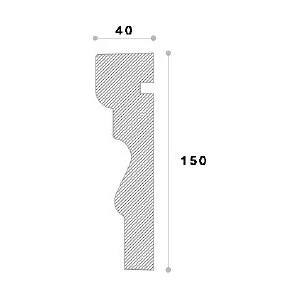 Ancadrament fereastră exterior REMA11 polistiren 150x40x2000 mm