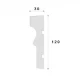 Ancadrament fereastră exterior REMA12 polistiren 120x30x2000 mm