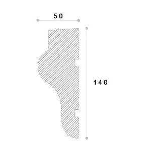 Ancadrament fereastră exterior REMA13 140x50x2000 mm
