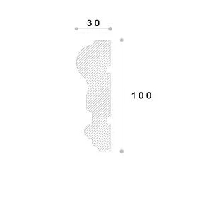 Ancadrament fereastră exterior REMA16 polistiren 100x30x1250 mm