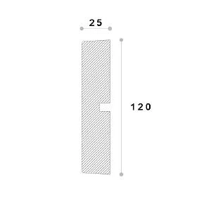 Ancadrament fereastră exterior REMA21 polistiren 120x25x2000 mm