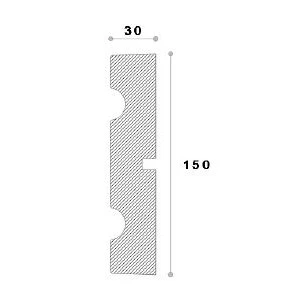 Ancadrament fereastră exterior REMA22 polistiren 150x30x2000 mm