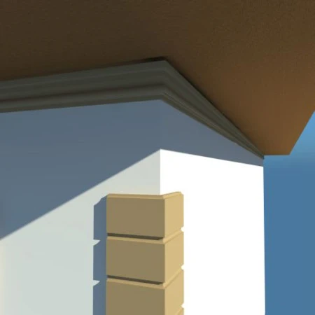 Cornisa decorativa exterior din polistiren NC101 170 x 45 x 2000 mm Premier Decor