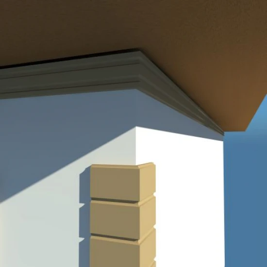 Cornisa decorativa exterior din polistiren NC102 195 x 40 x 2000 mm