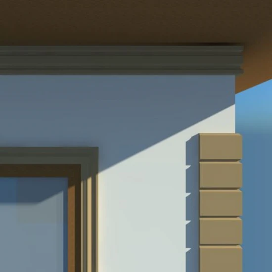 Cornisa decorativa exterior din polistiren NC102 195 x 40 x 2000 mm