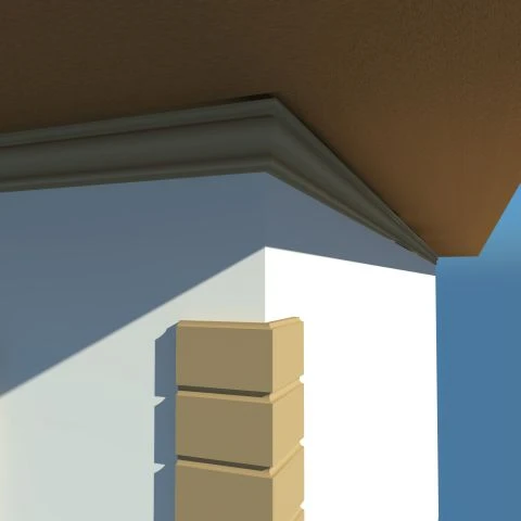 Cornisa decorativa exterior din polistiren NC103 190 x 50 x 2000 mm